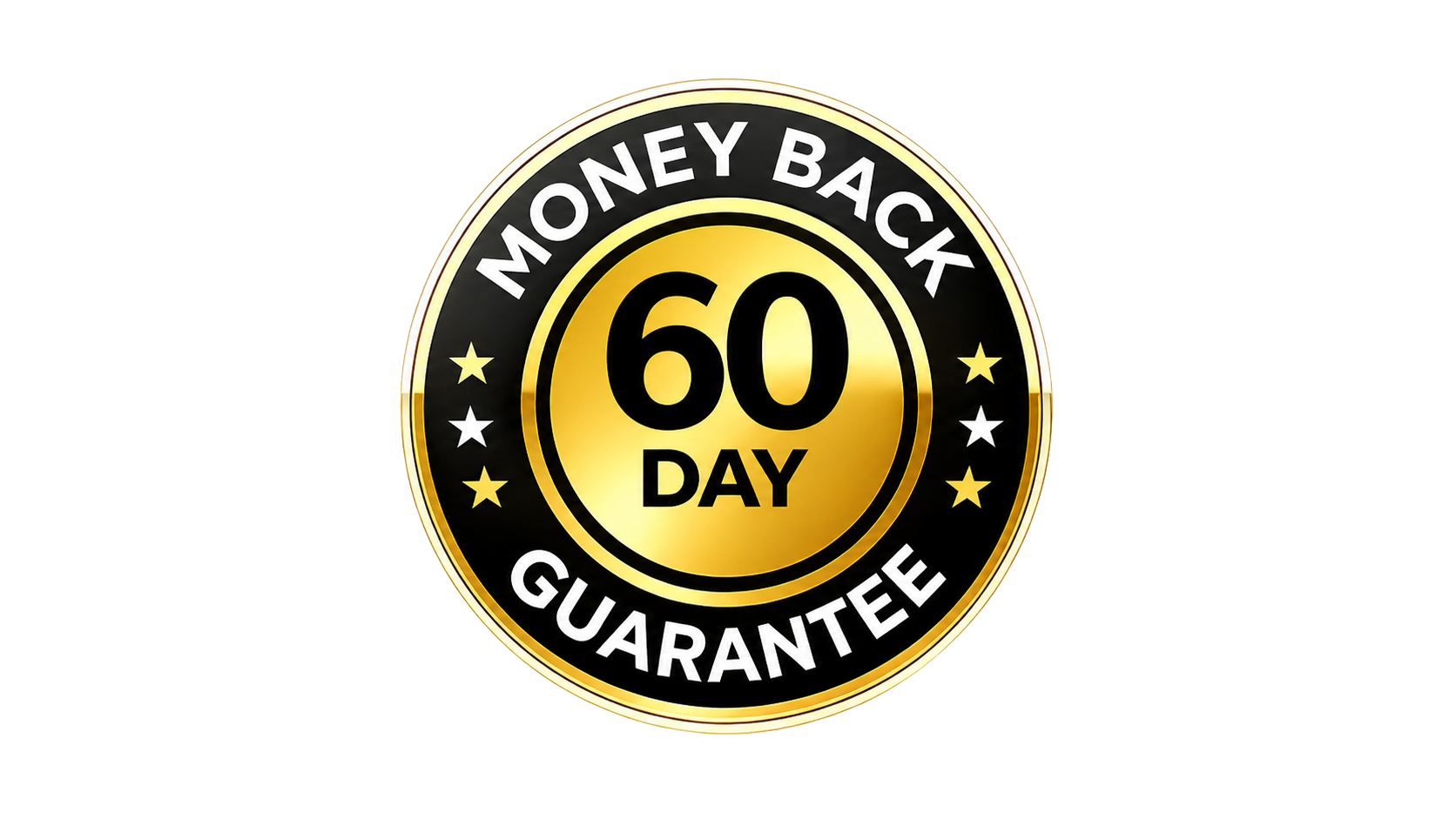 60-day money-back guarantee badge for TheraWolf
